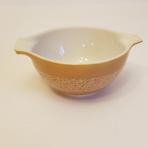 Set of 2 Pyrex Nesting Mixing  Bowls Woodland Cinderella 443 441 Tan - Picture 11 of 16